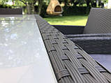 Комплект меблів ENDO сірий з ротангу для тераси, дому, фото 7