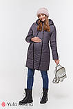 Зимове пальто для вагітних ANGIE OW-49.034 графіт, фото 3
