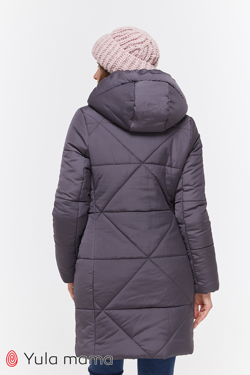 Зимнее пальто для беременных ANGIE OW-49.034 графит - фото 7 - id-p1035008842