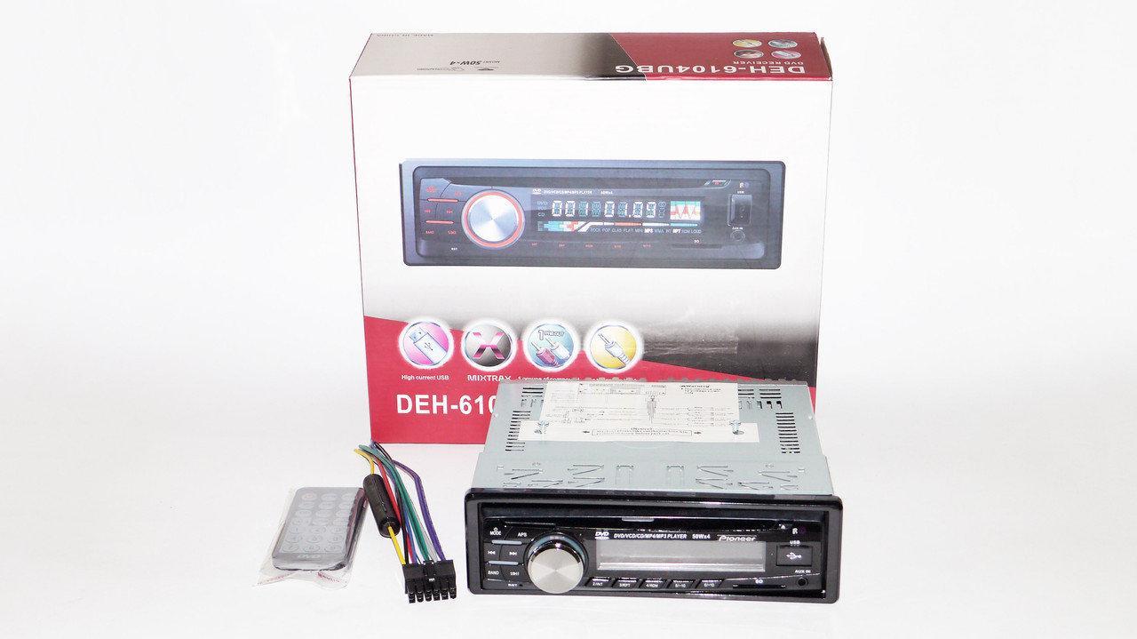 Автомагнітола 1DIN DEH-6104UBG DVD магнітола + USB+SD+AUX+FM