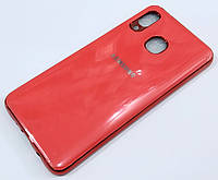 Чехол для Samsung Galaxy A20 A205F / A30 A305F / M10s M107F Electroplate silicone case Coral red