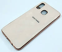 Чехол для Samsung Galaxy A20 A205F / A30 A305F / M10s M107F Electroplate silicone case Rose gold