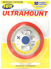 UM0610 ULTRA MOUNT — (6mm*10) 0.2 мм ультратонка прозора монтажна стрічка