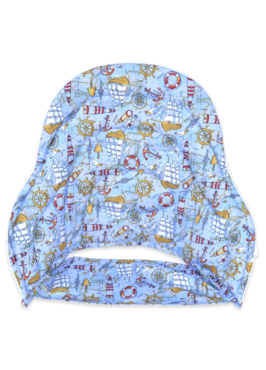 Додатковий вкладиш DavLu до стільчика для годування Chicco Polly Magic 3 в 1 морський блакитний (Vkl-m-003)