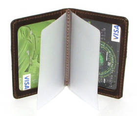 Шкіряна обкладинка права, біометричний паспорт, для водійського посвідчення з файлами коричнева