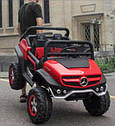 Дитячий електромобіль Джип M 4133 EBLR-3, Mercedes Benz, 4WD, автопофарбування червоний, фото 6