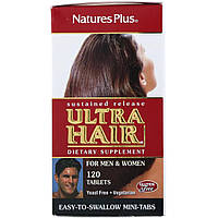 Ultra Hair, для чоловіків і жінок, nature's Plus, 120 таблеток