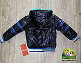 Комплект осінній для хлопчика 1-1,5 року: куртка+кофточка на флісі+джинси утеплені, фото 3