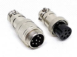 Роз'єм GX16-7 контактів з'єднувальний (7pin) пара