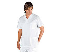 Топ медицинский мужской белый хирургический с карманами Atteks - 03301