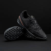 Детские сороконожки (многошиповки) Nike JR TiempoX Rio IV 10R TF AQ3825-007 (Оригинал) черные