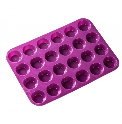 Силіконова форма Кексики гладкі на 24 кексу, 3.5х1.5 см