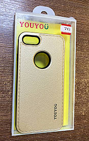 Силіконовий чохол на iPhone 7G золотистого кольору