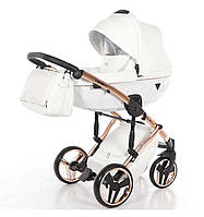 Дитяча коляска 2 в 1 Tako Junama Diamond Individual 06 White мідна рама