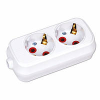 Колодка 2 гнізда із заземленням