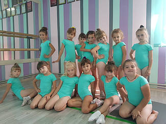 Купальник с коротким рукав, цвет полотна Мята 2