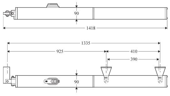 Габаритні розміри BFT PHOBOS AC A50 Габаритні розміри BFT PHOBOS AC A50