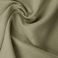 Ткань для штор, римских штор матовая однотонная рогожка фактура льон темно бежевого цвета 300см