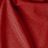 Тканина для штор, зовнішній штор матова однотонна ріжка фактура льон червоно-бордового кольору