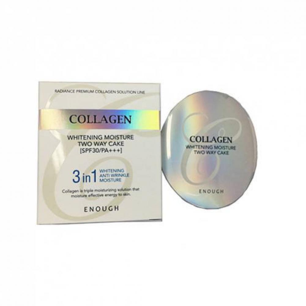 Коллагеновая пудра ( 21 тон) 3 в 1 SPF30/PA +++ - Enough Collagen (3 in 1) 13 г (652103) - фото 1 - id-p1034604396