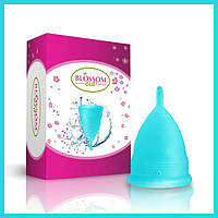 Менструальна чаша. Blossom Menstrual Cup (США) прозоро-блакитна