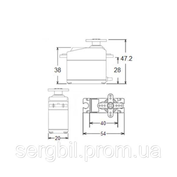 Сервопривід MG995 10кг