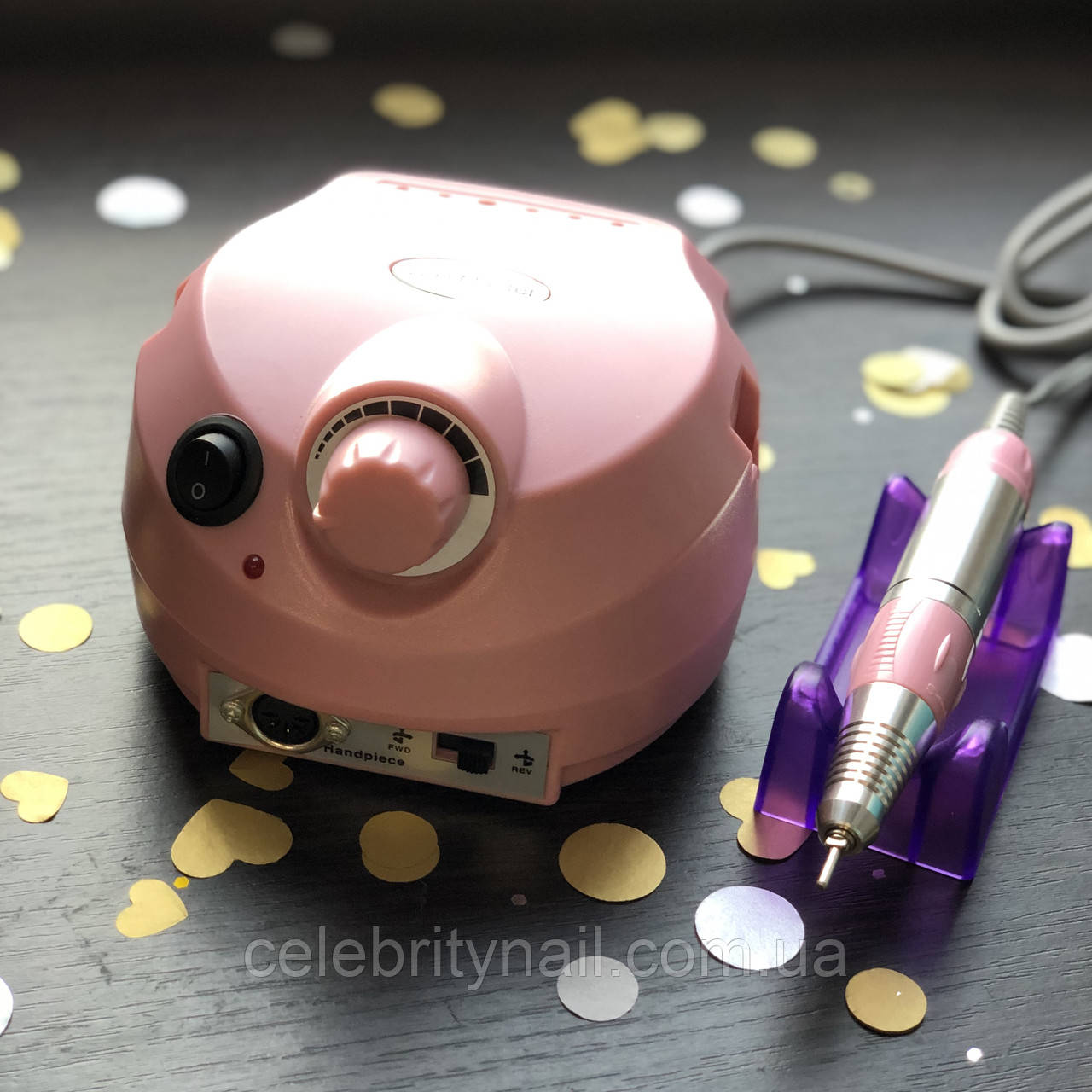 Фрезер для манікюру Nail Drill ZS-601 PRO (рожевий) , 65 Вт
