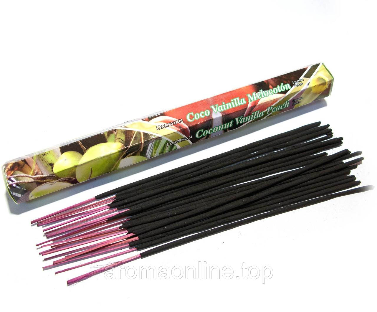 Coconut Vanilla Peach (Кокос, Ваніль і Персик, Darshan) шестигранник, фото 1