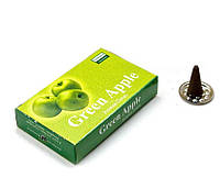 Безосновные благовония Green apple (Зеленое Яблоко, Darshan, ) конусы