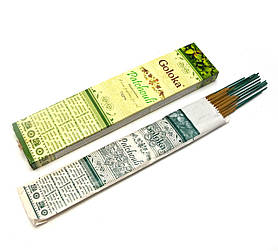Натуральні аромапалички Patchouli "Пачулі", 15 gms, Goloka, пилкове пахощі