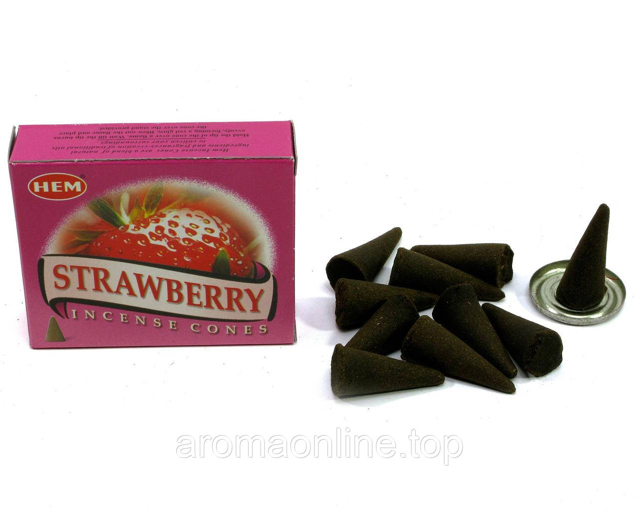 Безосновні пахощі, конуси, Strawberry, Полуниця, Hem, фото 1