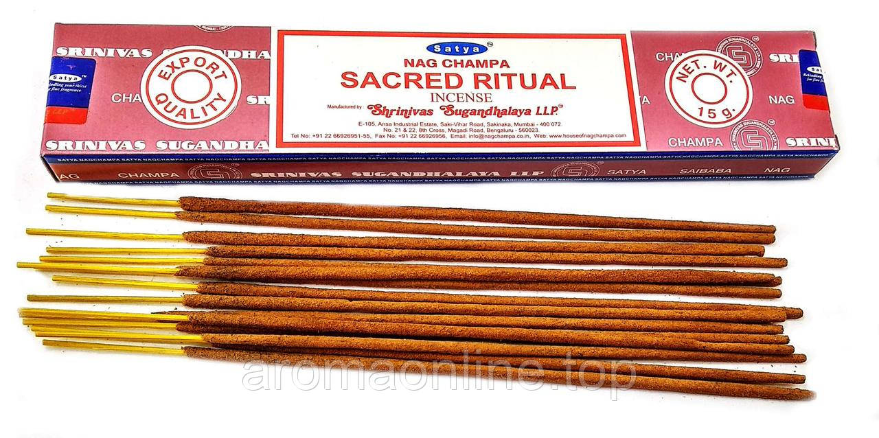 Аромапалочки Sacred Ritual (Священний Ритуал)(15 gms)(Satya), фото 1