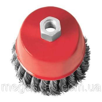 Щітка для УШМ чашкова 125мм М14 пучки дроту INTERTOOL BT-2125, фото 1