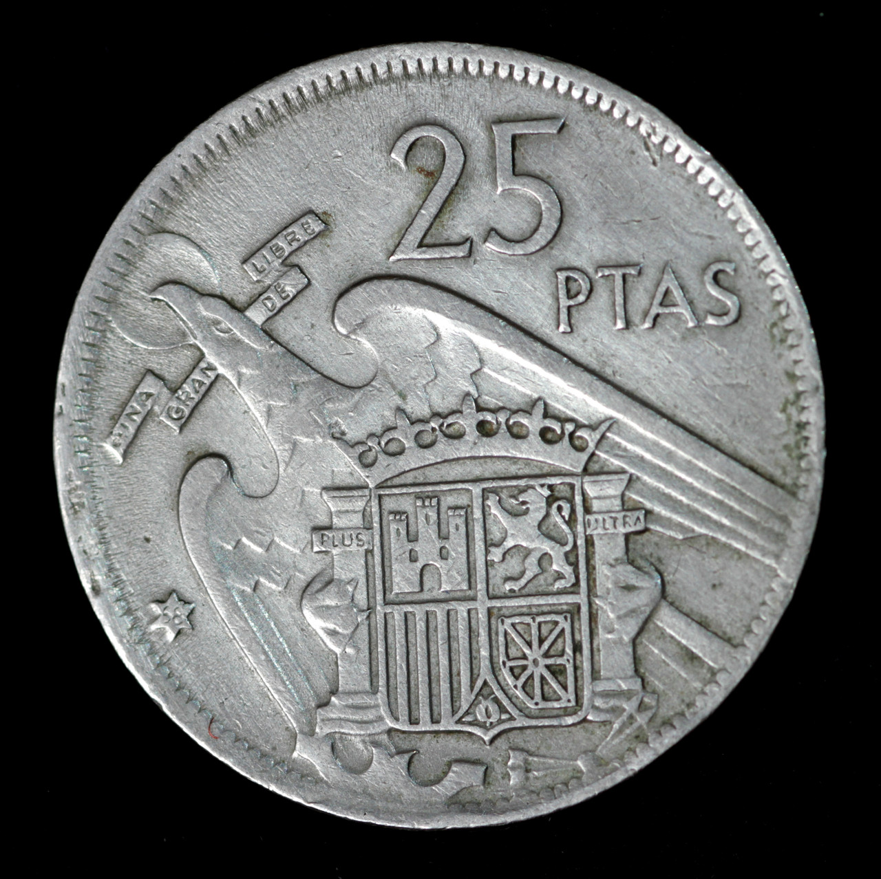 Монета Іспанії 25 песет 1957 р., фото 1