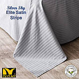 Комплекти постільної білизни Колекції "Elite Satin Stripe 8х8 mm Silver Sky". Страйп-Сатин (Туреччина). Бавовна 100, фото 8