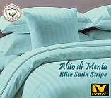 Комплекти постільної білизни Колекції "Elite Satin Stripe 8х8 mm Alito di Menta". Страйп-Сатин (Туреччина). Бавовна 100%., фото 3