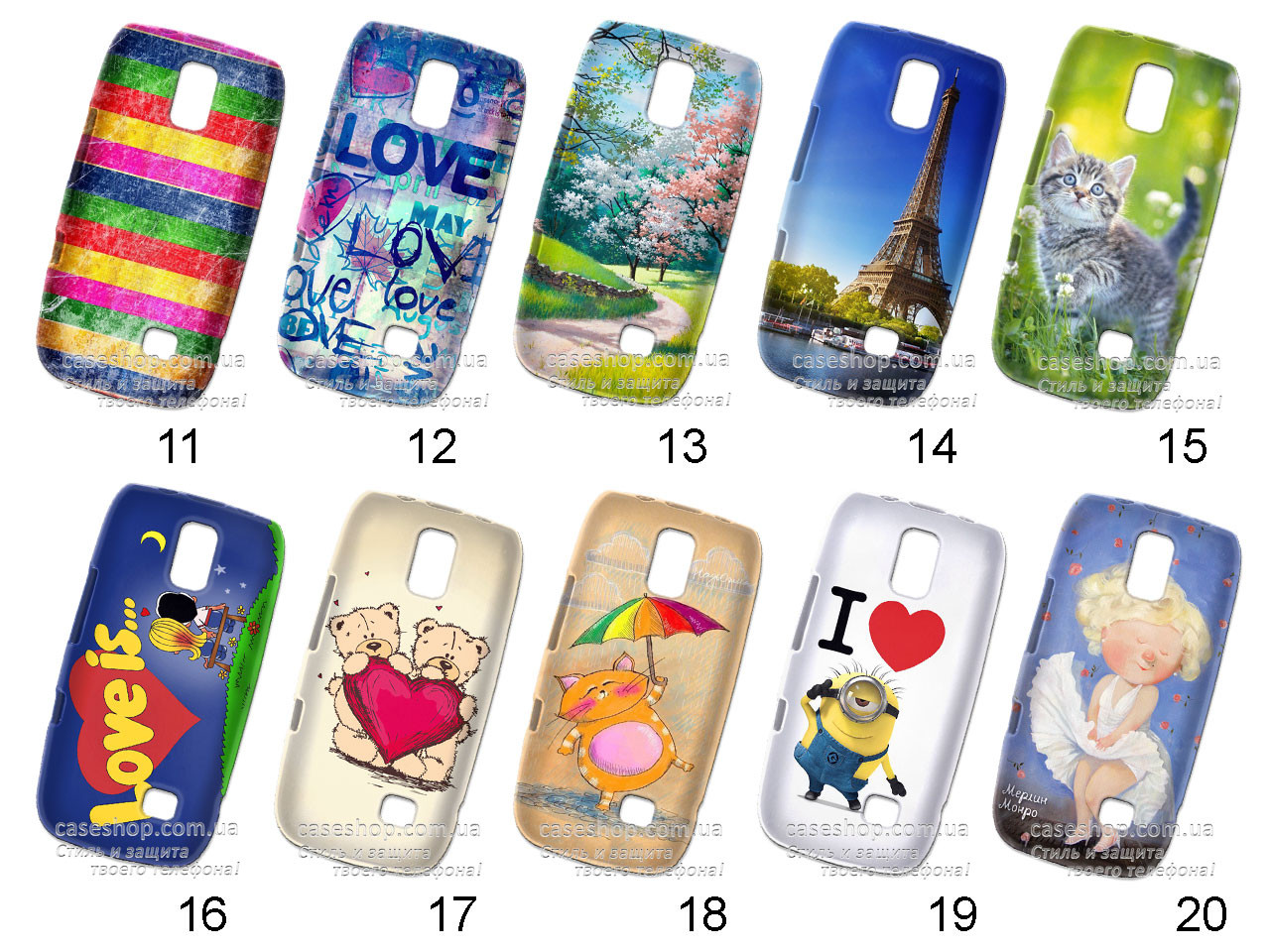 Силиконовый Чехол C Рисунком Для Nokia Asha 308 (ID#113412705.
