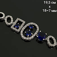 Красивый браслет с синими камнями