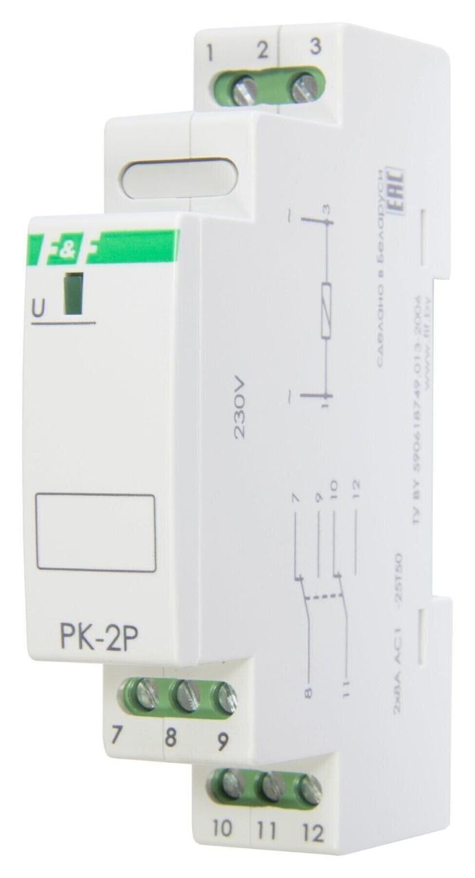 Електромагнітне реле PK-2P 230V AC F&F