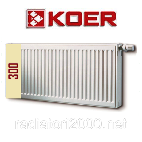 Сталевий радіатор 22 т 300*1000 Koer (Чехія)