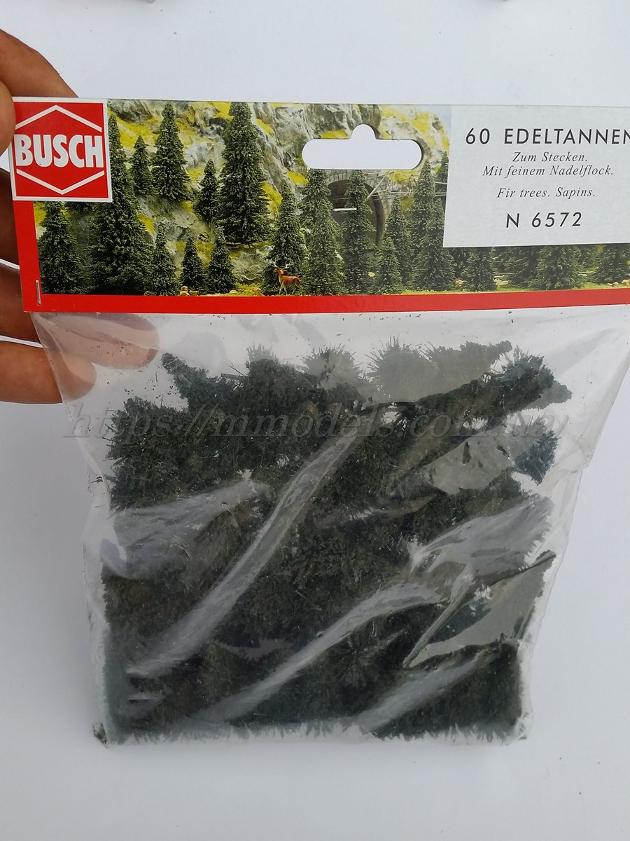Busch 6572 Супер Набір з 60 соснових дерев висотою 30-60мм, для масштаб N,TT,H0, фото 1