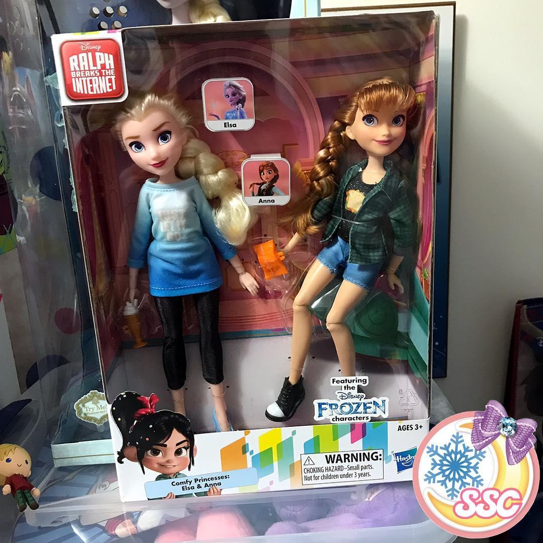 Ральф ламає інтернет Набір ляльок Анна й Ельза в зручному одязі Ralph Breaks Elsa & Anna, фото 1