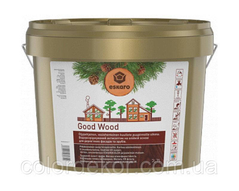 Масло антисептическое ESKARO GOOD WOOD для деревянных срубов 2,7 л - фото 1 - id-p1035676224