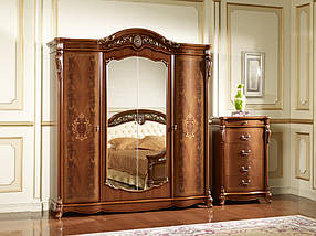 Спальний престижний гарнітур із шафою 4Д, коричневий, Афіна, фото 3
