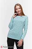 Теплий джемпер для вагітних та годуючих SATINE BL-49.042 м'ятний XL, фото 4