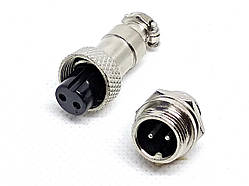 Роз'єм mini XLR M12 RS765 2 контактний (2pin) пара, оптом