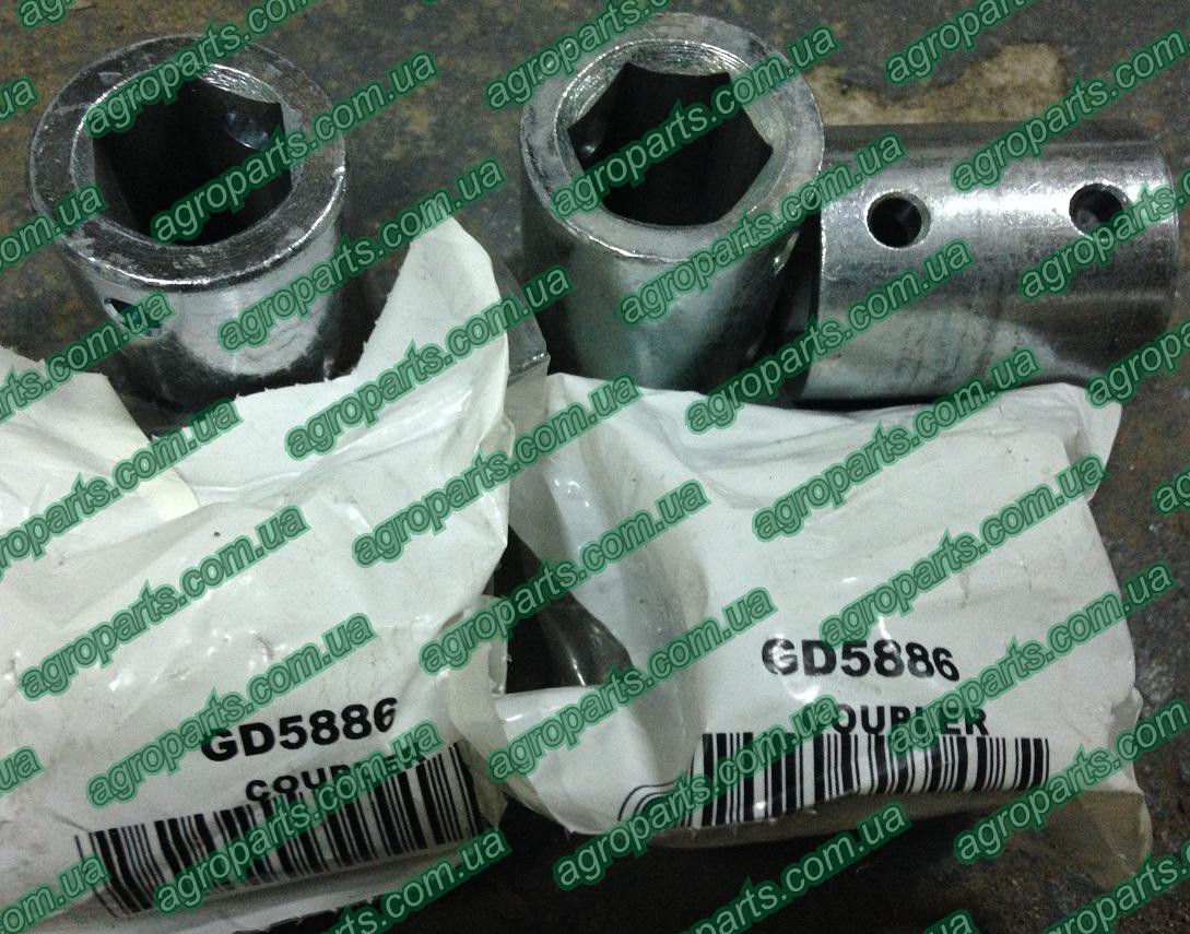 Муфта GD5886 з 6-гран отвором 7/8" з'єднувальна втулка GD5212 KINZE запчастини в Україні gd5886