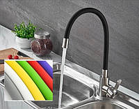 Змішувач для кухні з нержавіючої сталі Lamber 18201 із силіконовим виливом у різних кольорах