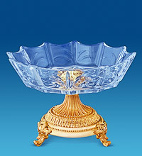 Кришталева фруктовиця Сваровскі з позолотою AR-1100, фото 1