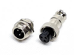 Роз'єм mini XLR M12 RS765 3 контакту (3pin) пара, оптом